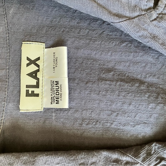 Flax Cotton Button Front Textured unlined Jacket notched collar - Picture 4 of 4